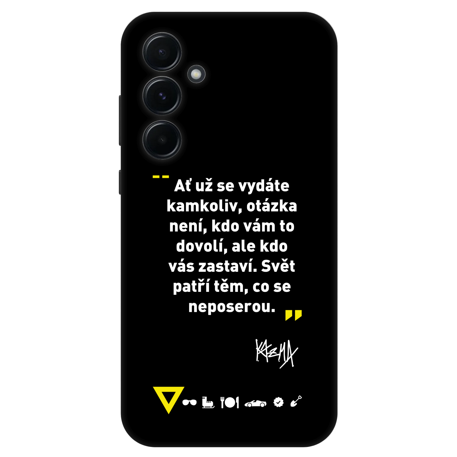 Picasee Fashion Case pro Samsung Galaxy A55 5G A556B - Kazma - SVĚT PATŘÍ TĚM, CO SE NEPOSEROU