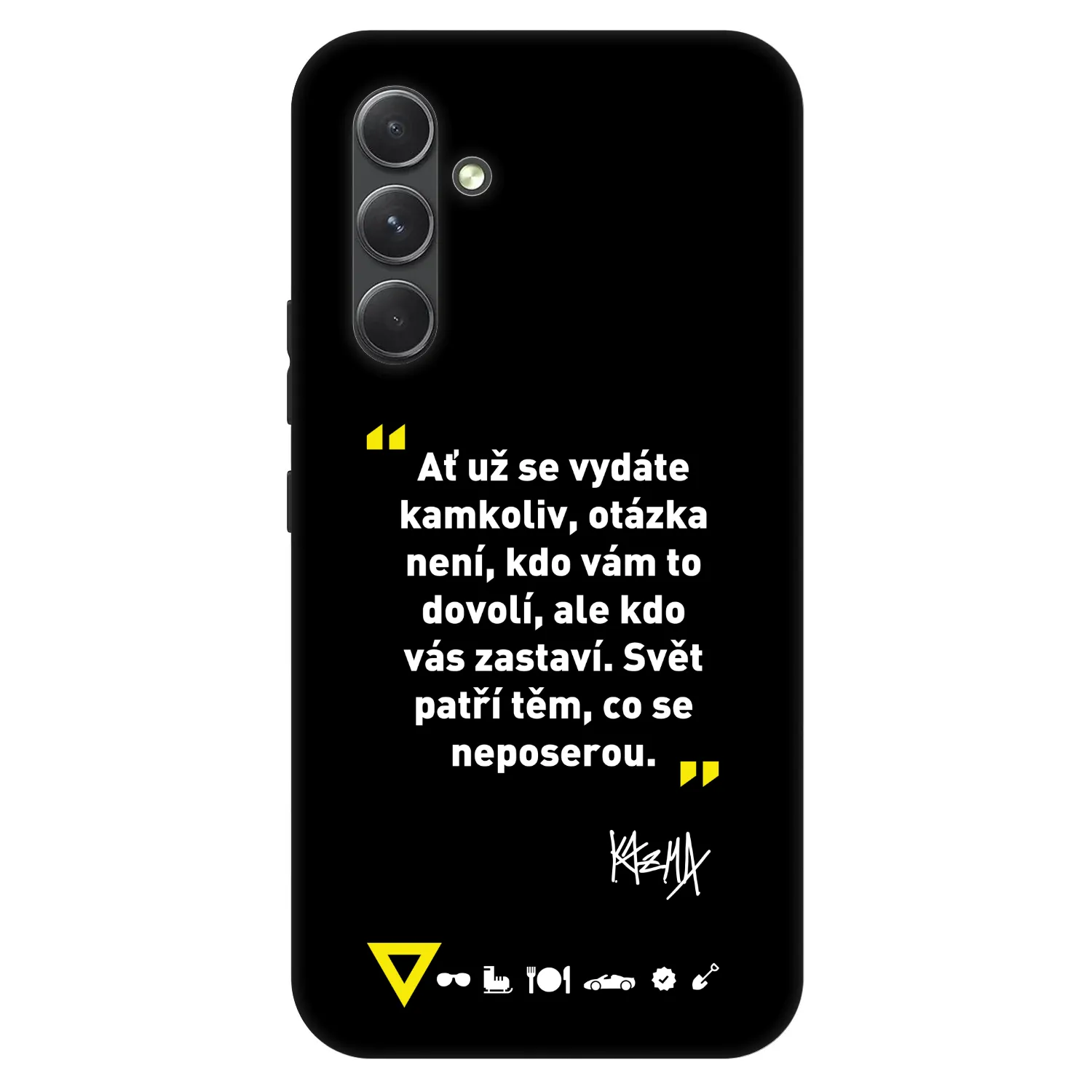 Picasee Fashion Case pro Samsung Galaxy A54 5G A546B - Kazma - SVĚT PATŘÍ TĚM, CO SE NEPOSEROU