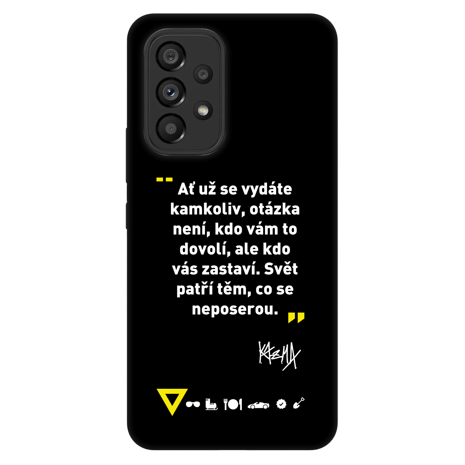 Picasee Fashion Case pro Samsung Galaxy A53 5G A536 - Kazma - SVĚT PATŘÍ TĚM, CO SE NEPOSEROU