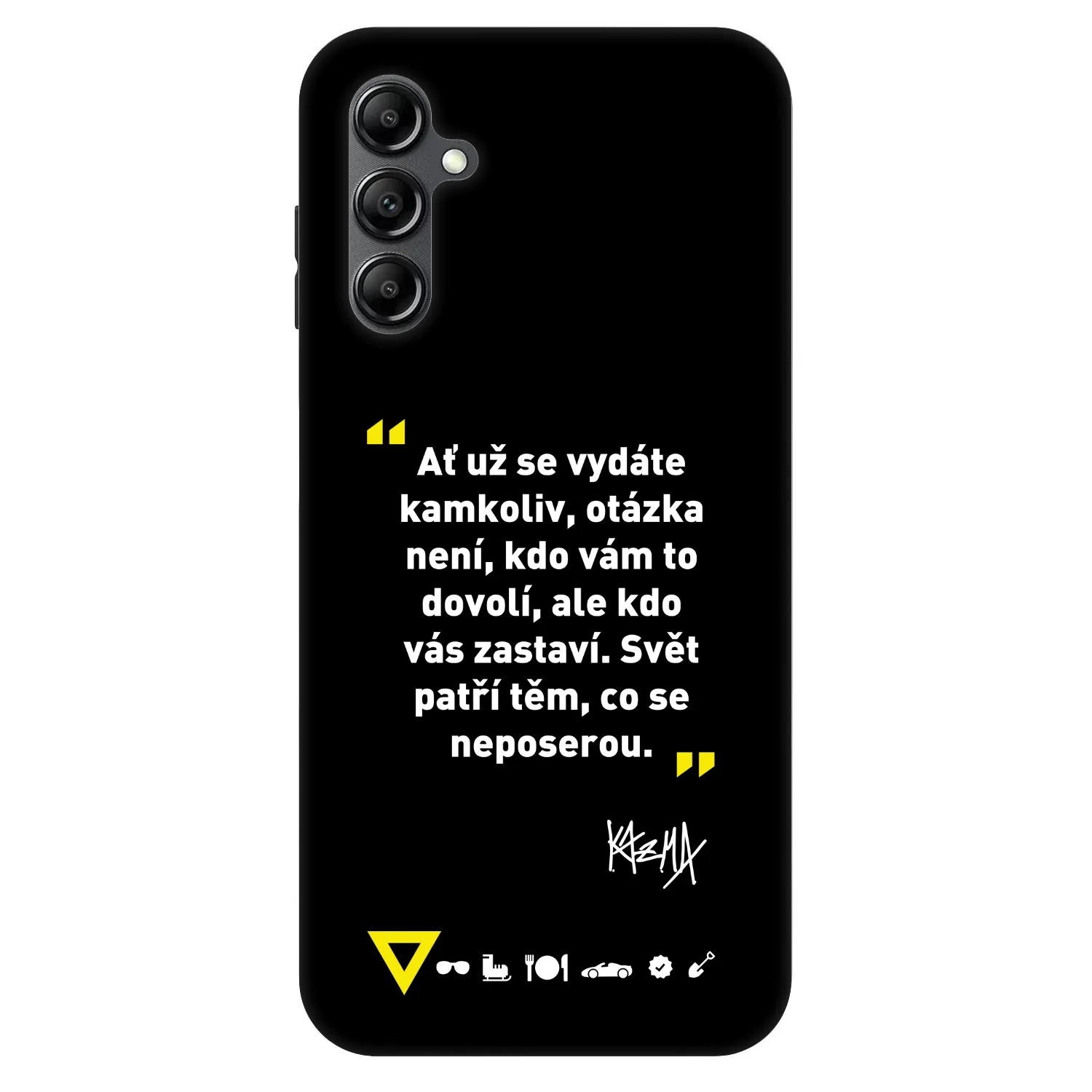 Picasee Fashion Case pro Samsung Galaxy A16 5G - Kazma - SVĚT PATŘÍ TĚM, CO SE NEPOSEROU