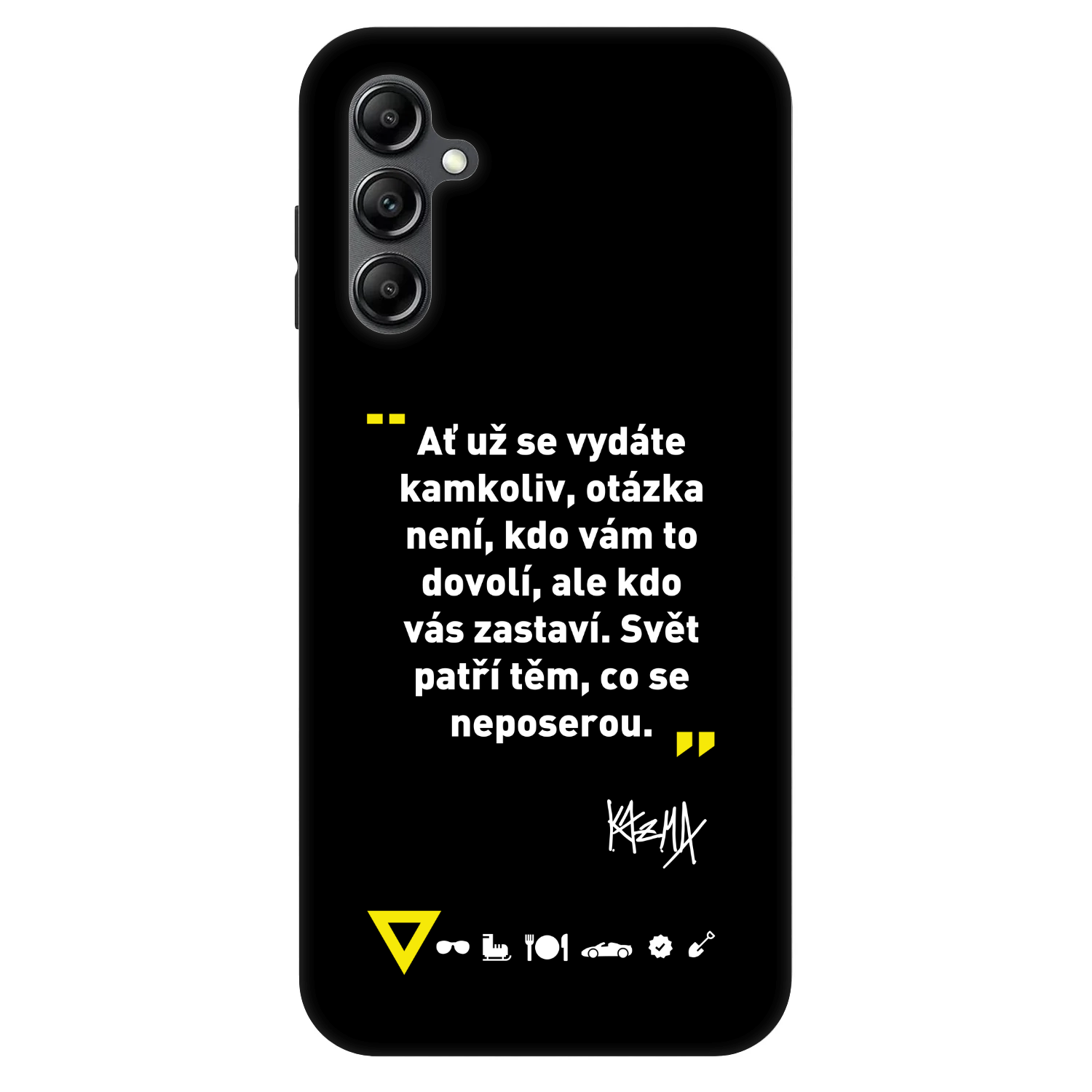 Picasee Fashion Case pro Samsung Galaxy A14 5G A146P - Kazma - SVĚT PATŘÍ TĚM, CO SE NEPOSEROU