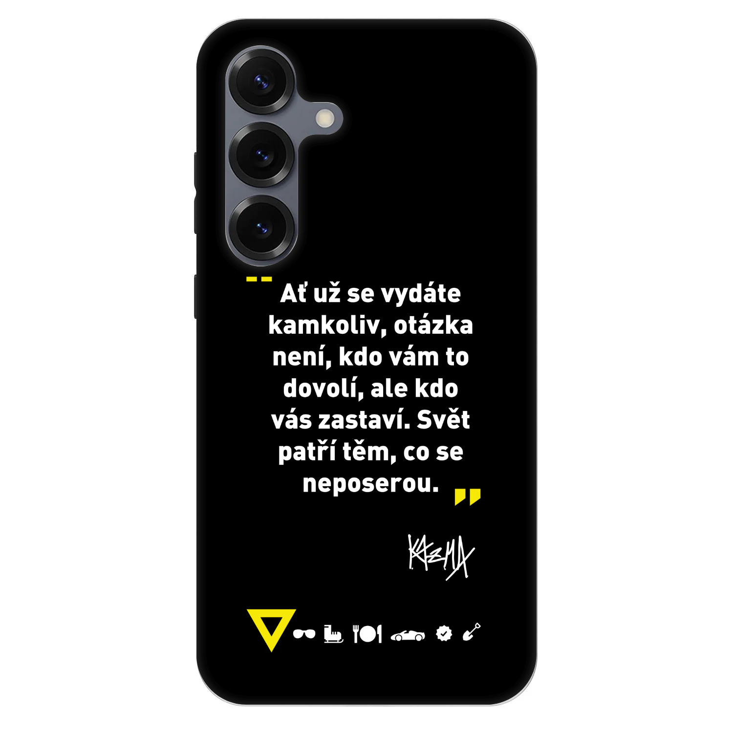 Picasee Fashion Case PowerShare pro Samsung Galaxy S25 5G - Kazma - SVĚT PATŘÍ TĚM, CO SE NEPOSEROU