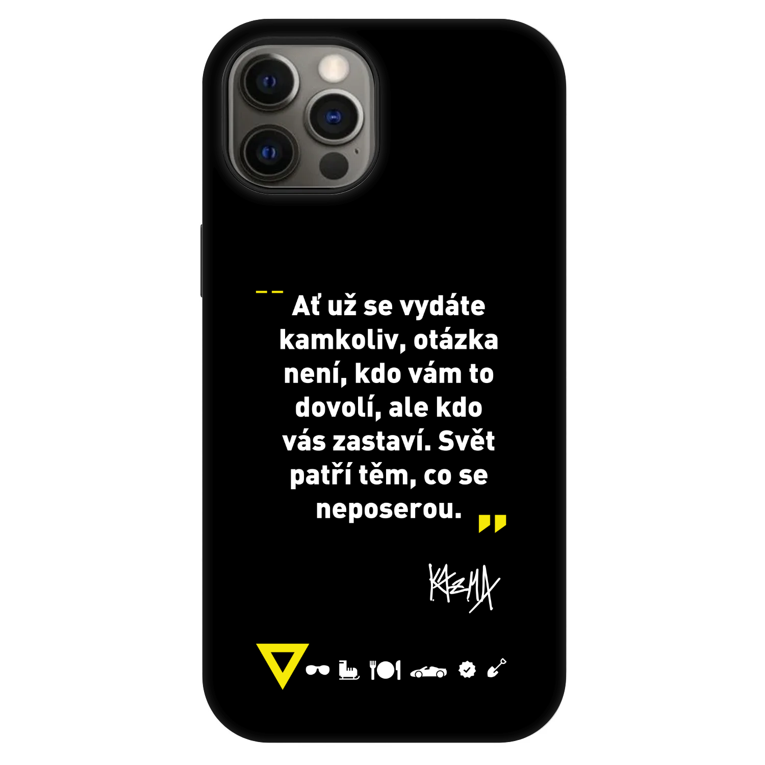 Picasee Fashion Case MagSafe Apple iPhone 12 Pro - Kazma - SVĚT PATŘÍ TĚM, CO SE NEPOSEROU