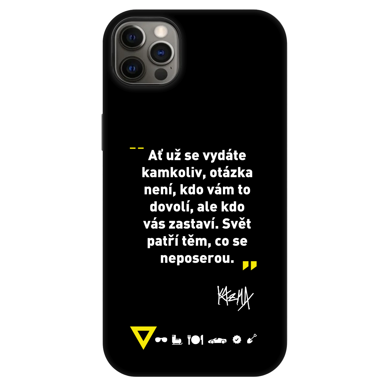 Picasee Fashion Case MagSafe Apple iPhone 12 Pro Max - Kazma - SVĚT PATŘÍ TĚM, CO SE NEPOSEROU