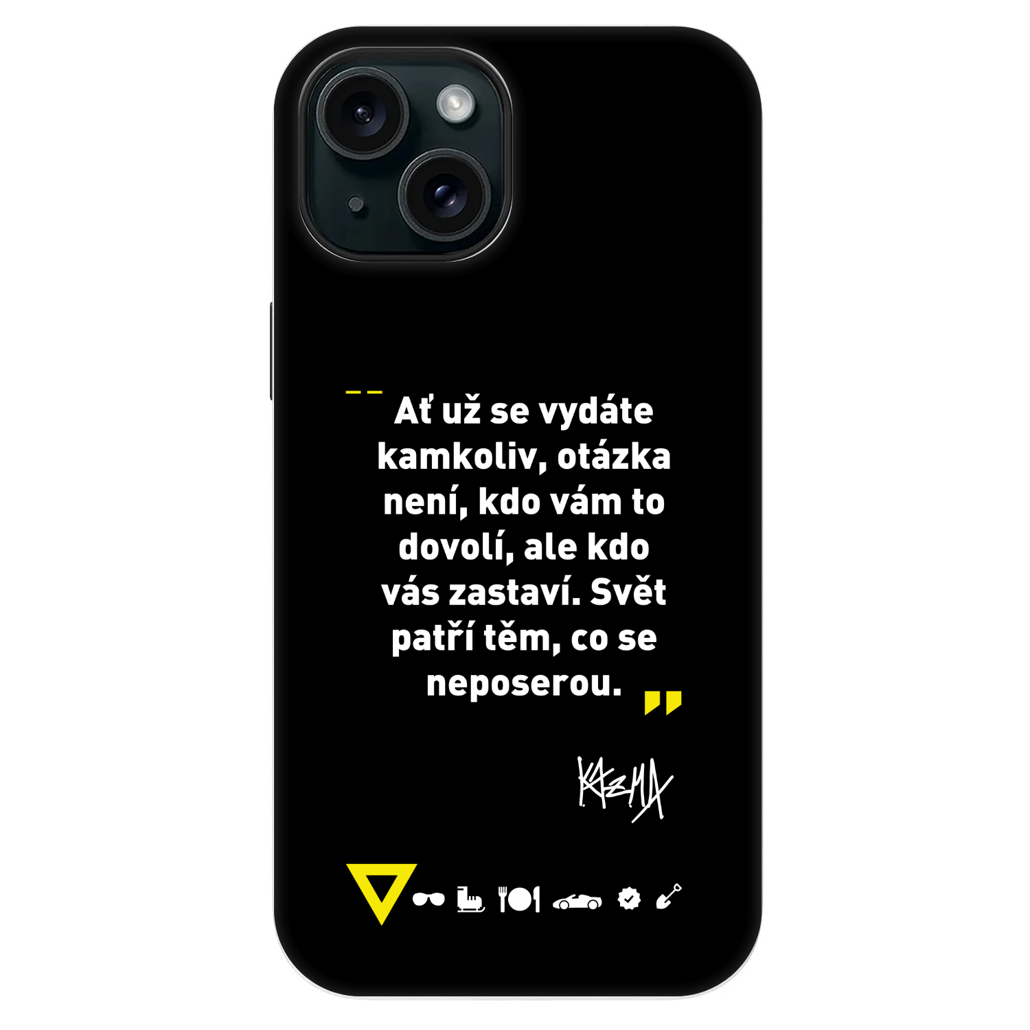 Picasee Fashion Case MagSafe Apple iPhone 13 - Kazma - SVĚT PATŘÍ TĚM, CO SE NEPOSEROU