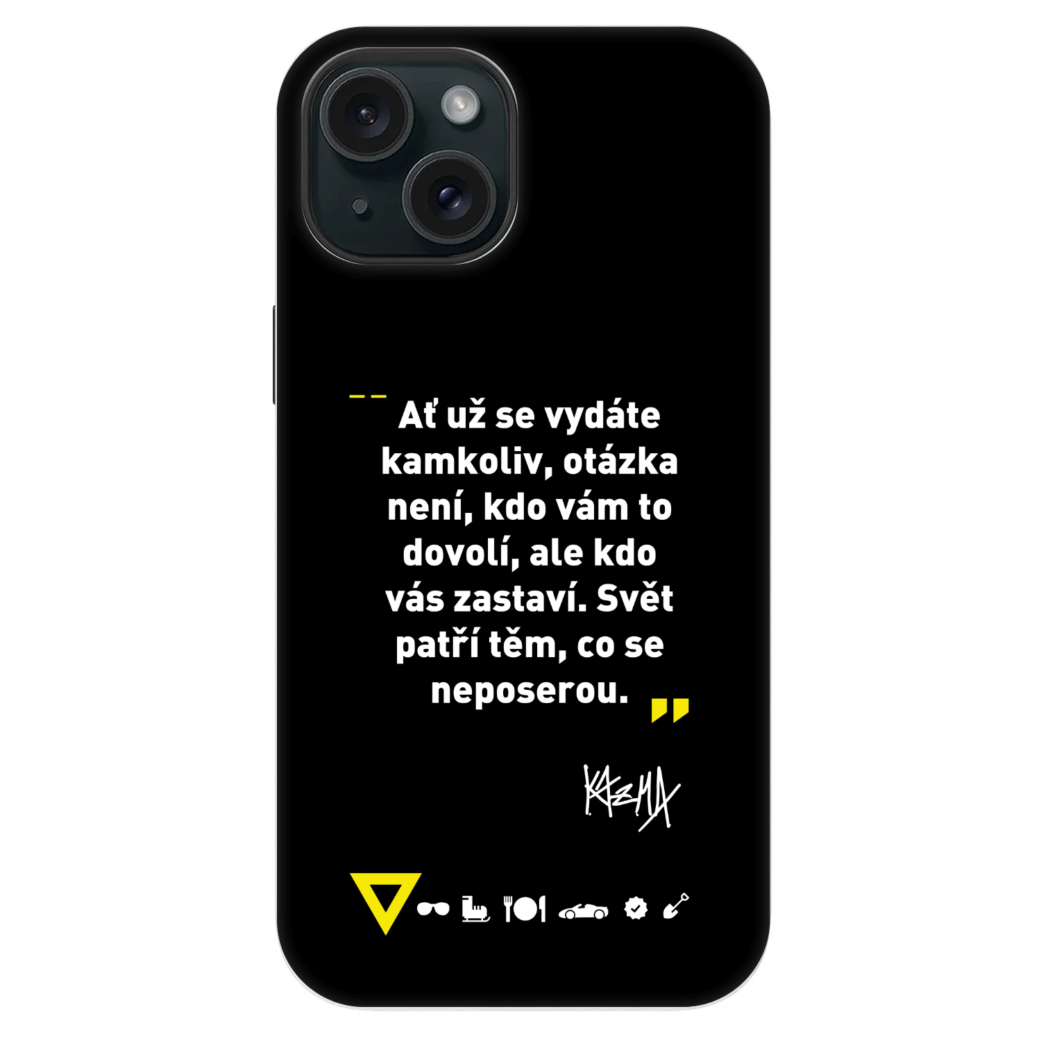 Picasee Fashion Case MagSafe Apple iPhone 14 - Kazma - SVĚT PATŘÍ TĚM, CO SE NEPOSEROU