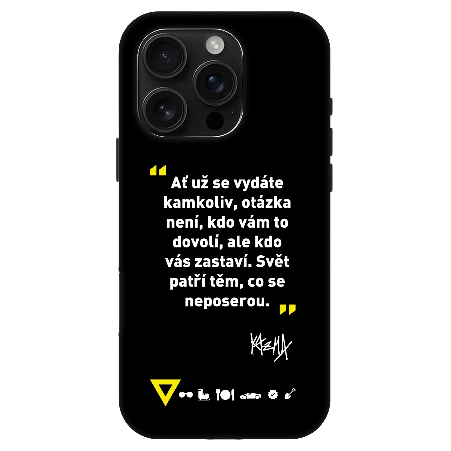 Picasee Fashion Case MagSafe Apple iPhone 16 Pro - Kazma - SVĚT PATŘÍ TĚM, CO SE NEPOSEROU