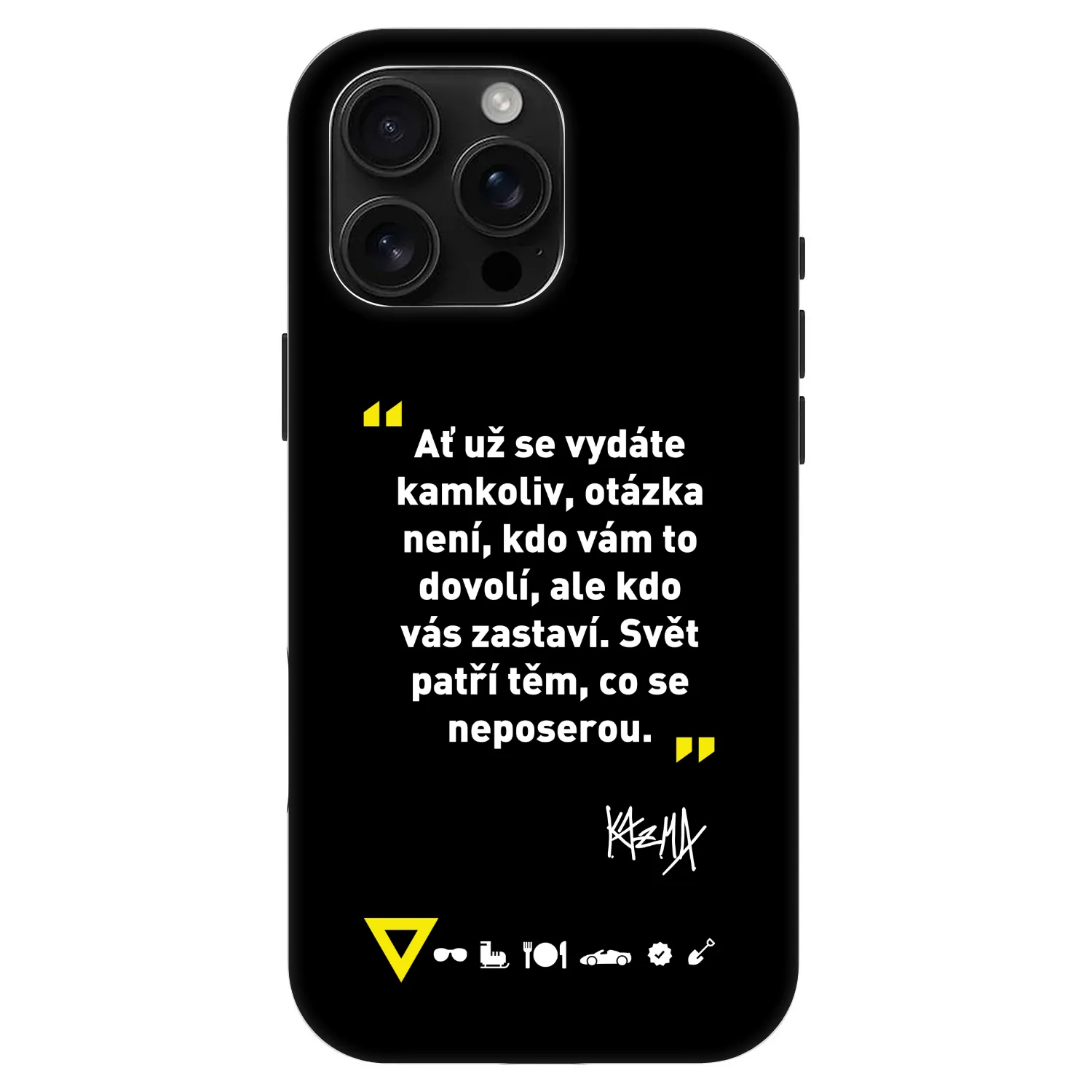 Picasee Fashion Case MagSafe Apple iPhone 16 Pro Max - Kazma - SVĚT PATŘÍ TĚM, CO SE NEPOSEROU