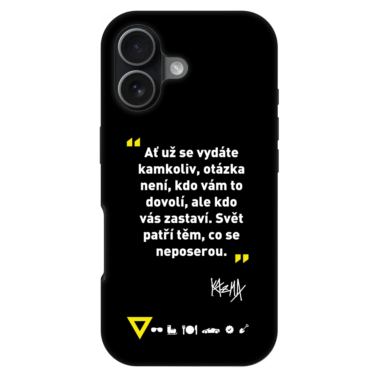 Picasee Fashion Case MagSafe Apple iPhone 17 - Kazma - SVĚT PATŘÍ TĚM, CO SE NEPOSEROU
