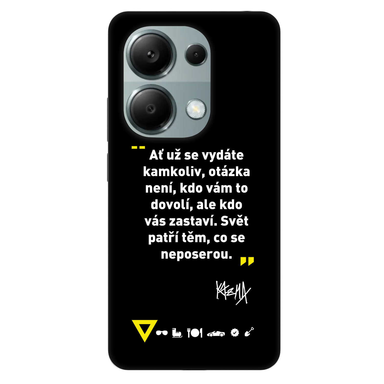 Picasee Fashion Case pro Xiaomi Redmi Note 13 Pro 4G - Kazma - SVĚT PATŘÍ TĚM, CO SE NEPOSEROU