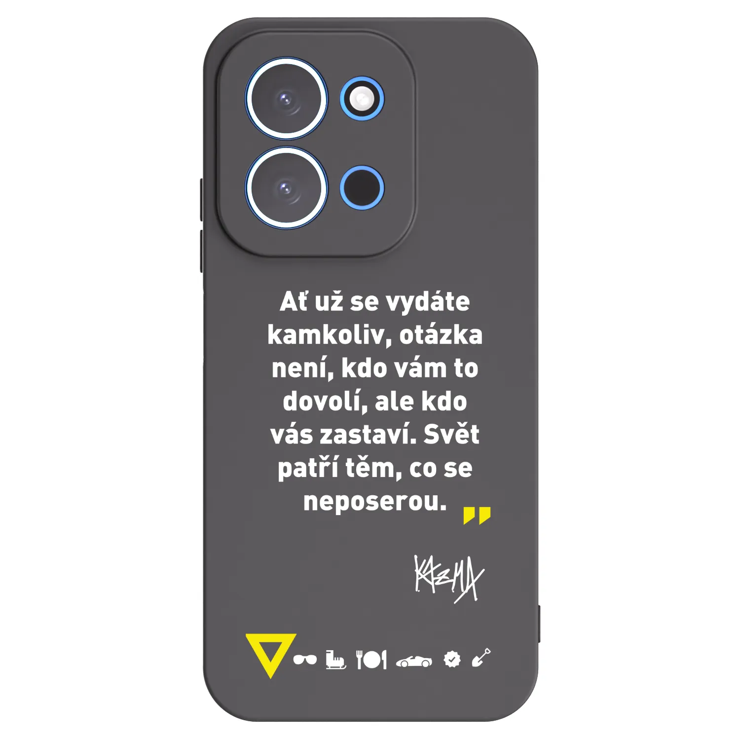 Picasee silikonový černý obal pro Xiaomi Redmi 15C 4G - Kazma - SVĚT PATŘÍ TĚM, CO SE NEPOSEROU