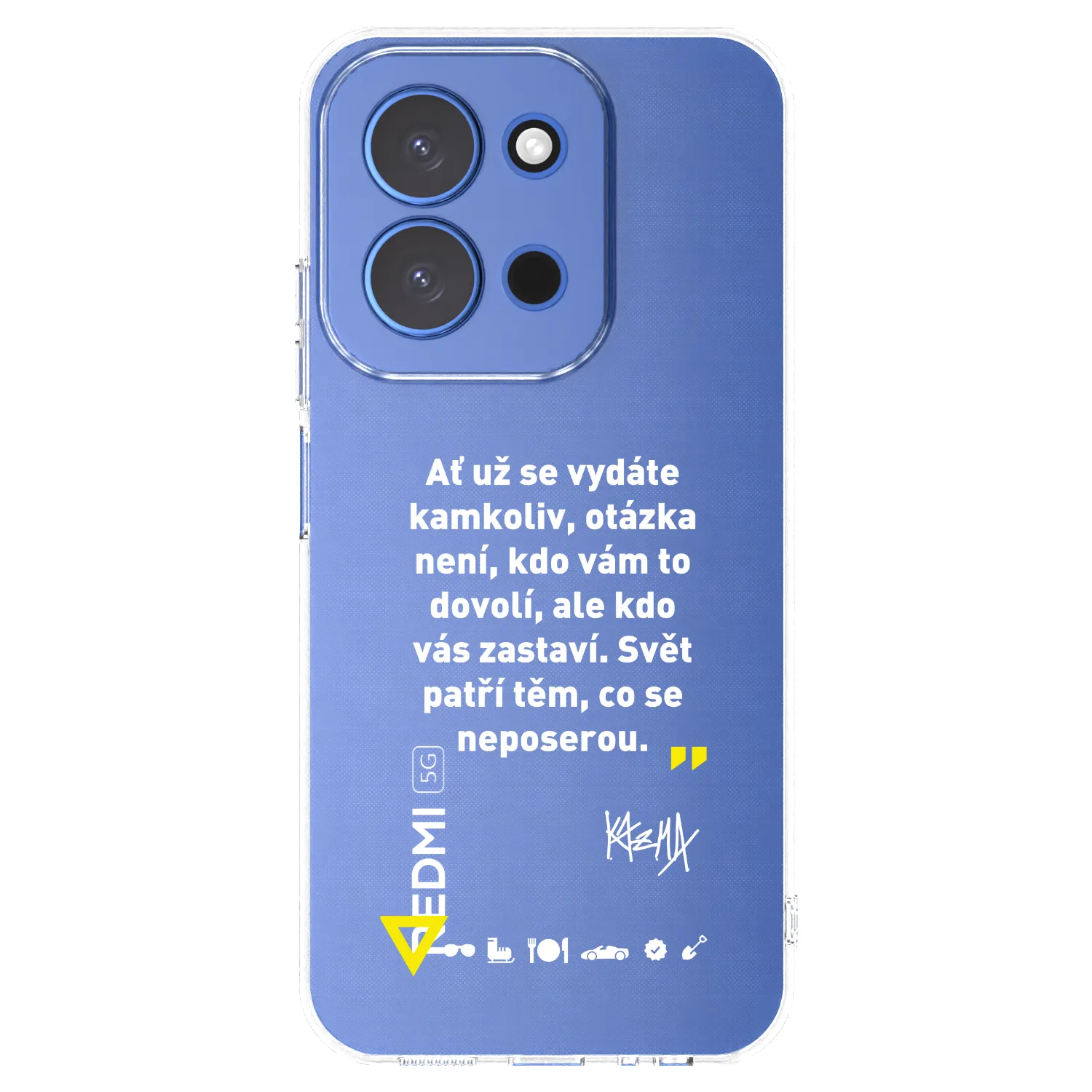 Picasee silikonový průhledný obal pro Xiaomi Redmi 15C 4G - Kazma - SVĚT PATŘÍ TĚM, CO SE NEPOSEROU