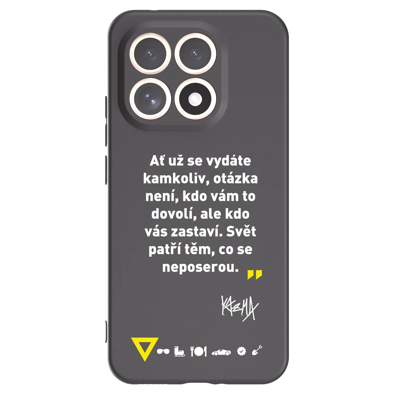 Picasee silikonový černý obal pro Xiaomi 15T - Kazma - SVĚT PATŘÍ TĚM, CO SE NEPOSEROU