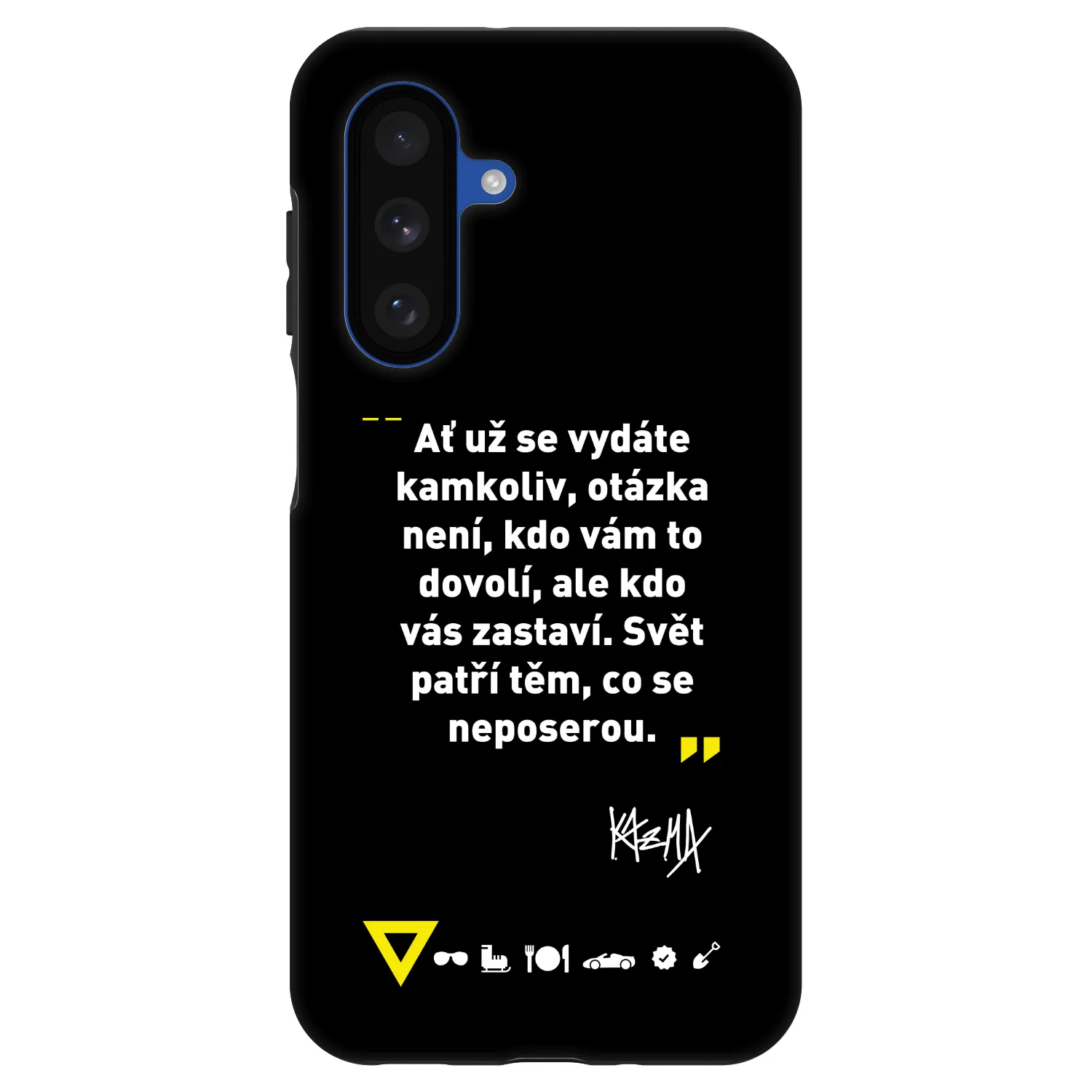 Picasee Fashion Case pro Samsung Galaxy A17 5G - Kazma - SVĚT PATŘÍ TĚM, CO SE NEPOSEROU