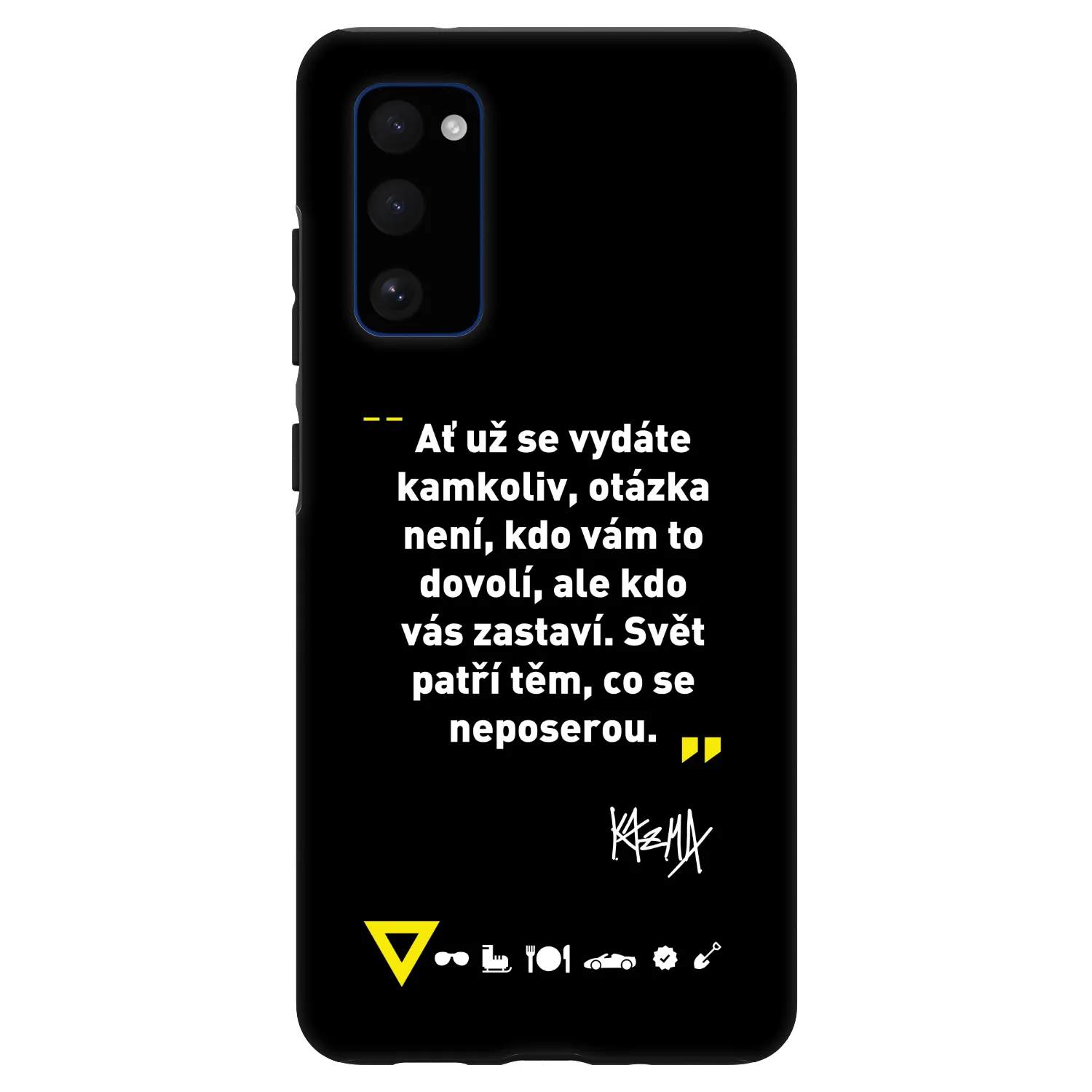 Picasee Fashion Case pro Samsung Galaxy S20 FE - Kazma - SVĚT PATŘÍ TĚM, CO SE NEPOSEROU