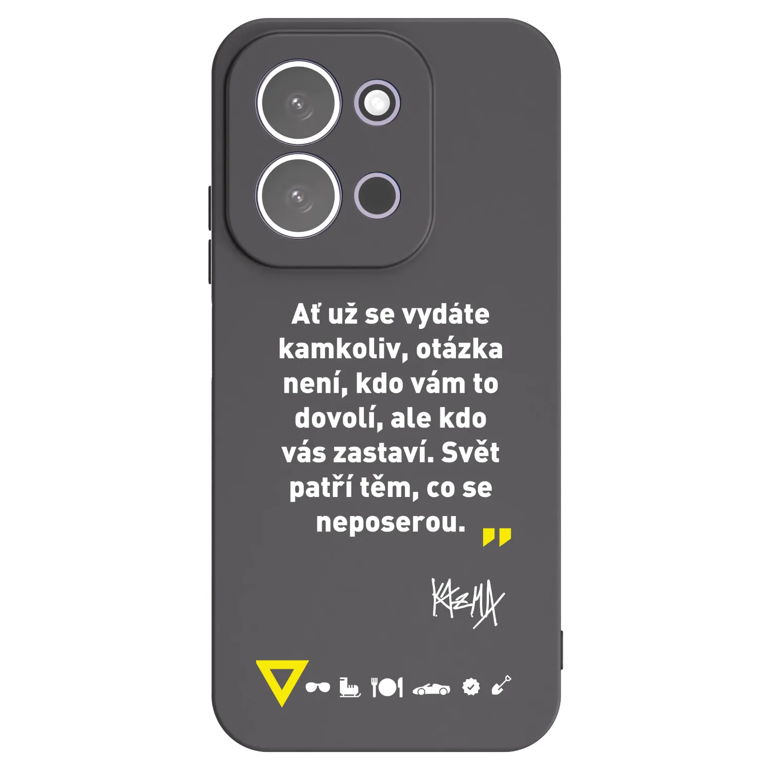 Picasee silikonový černý obal pro Xiaomi Redmi 15C 5G - Kazma - SVĚT PATŘÍ TĚM, CO SE NEPOSEROU