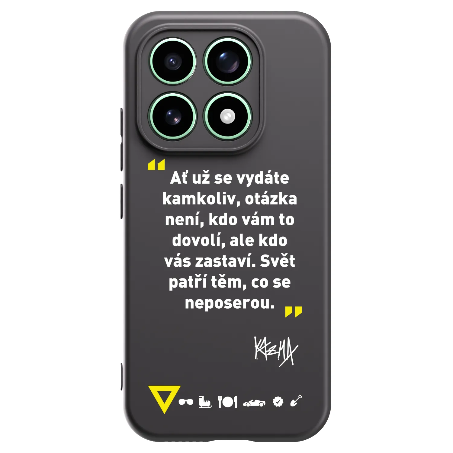 Picasee silikonový černý obal pro Xiaomi 17 - Kazma - SVĚT PATŘÍ TĚM, CO SE NEPOSEROU