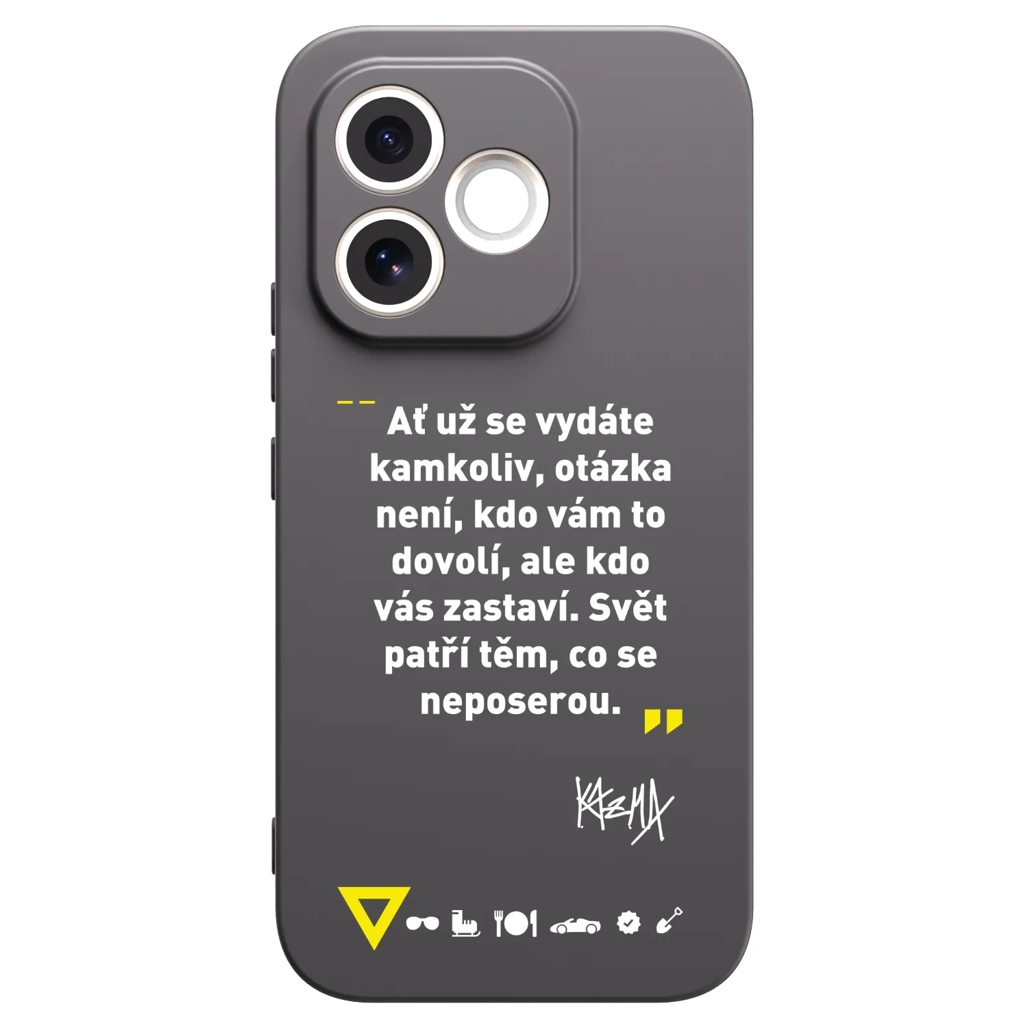 Picasee silikonový černý obal pro Honor 600 Lite - Kazma - SVĚT PATŘÍ TĚM, CO SE NEPOSEROU