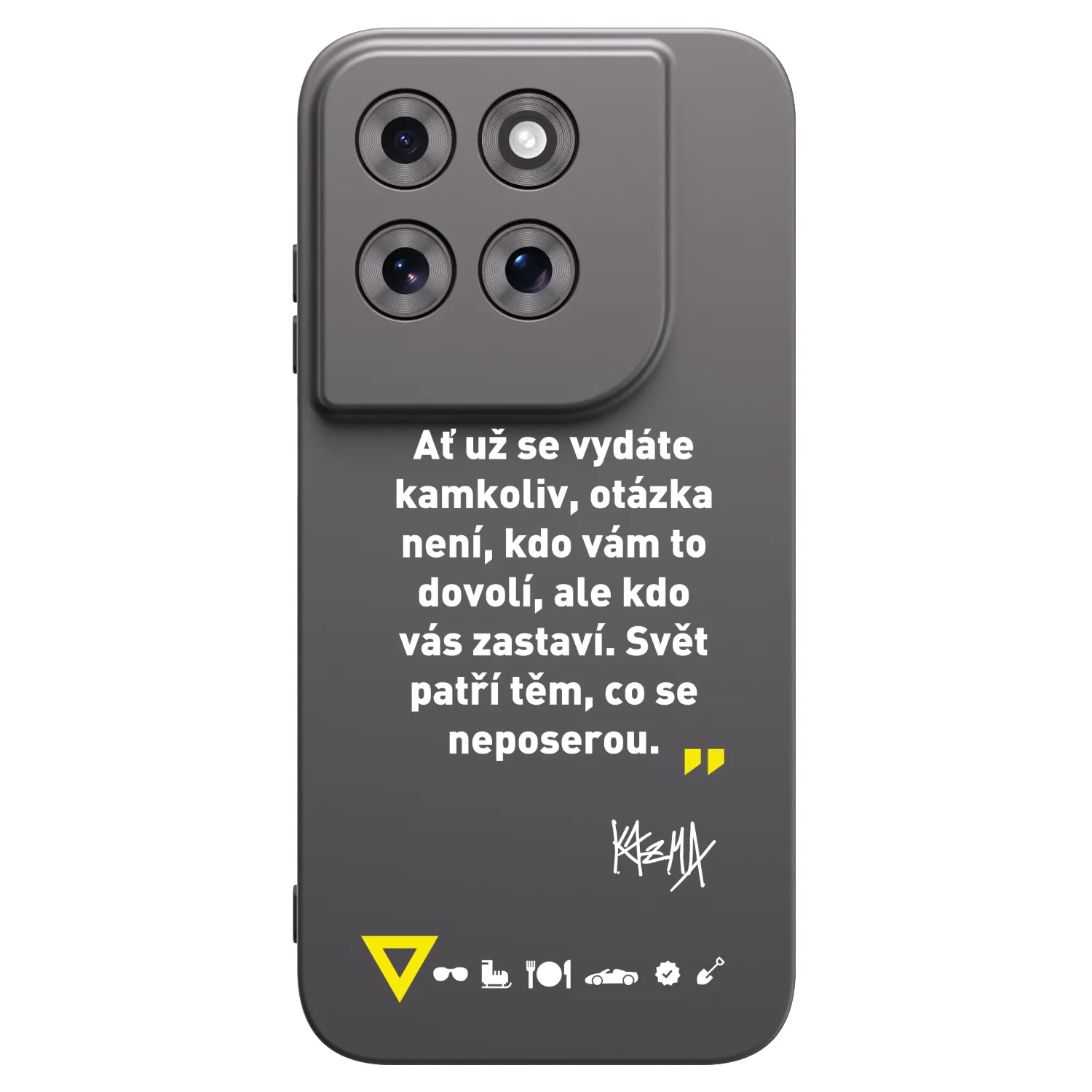 Picasee silikonový černý obal pro Motorola Moto G77 - Kazma - SVĚT PATŘÍ TĚM, CO SE NEPOSEROU