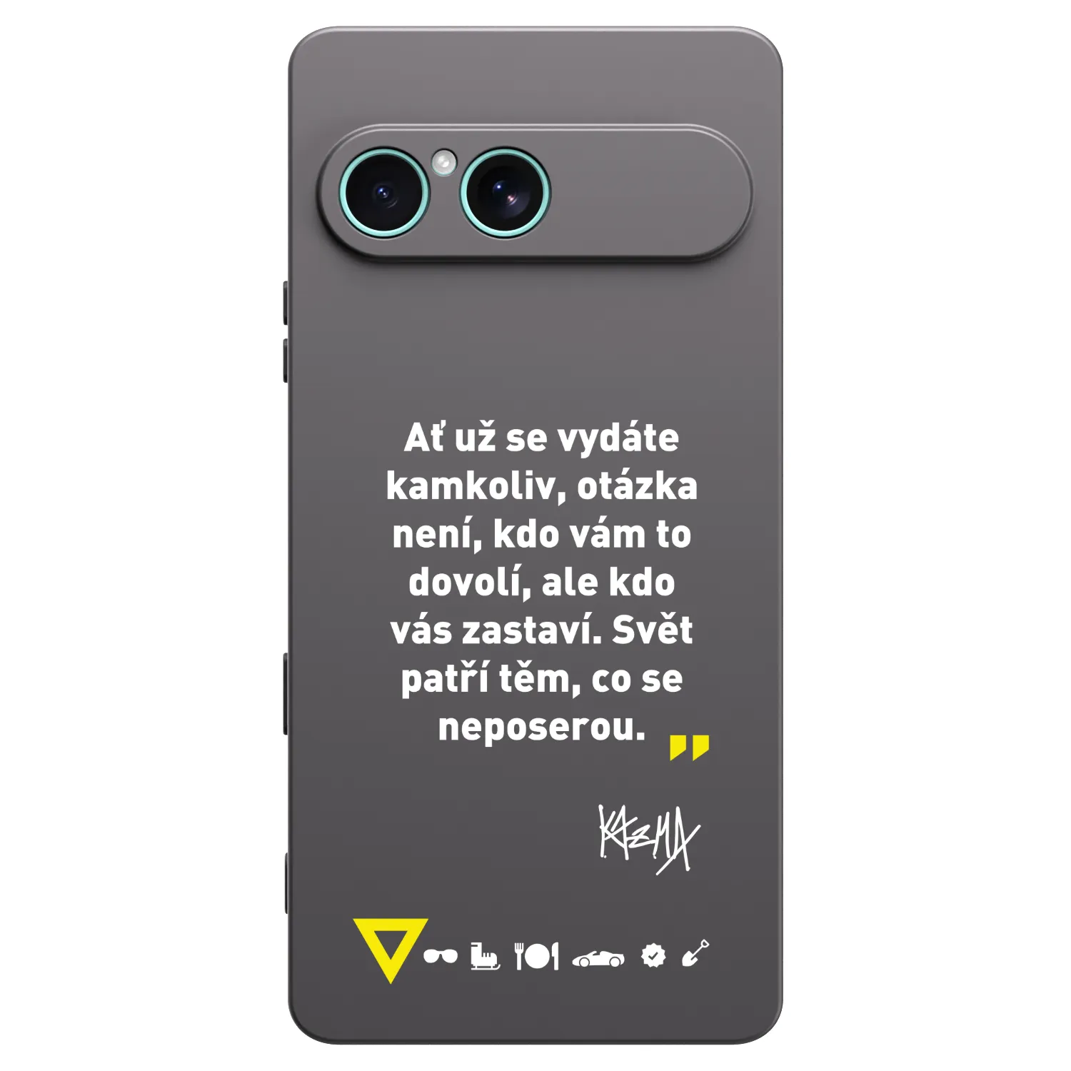 Picasee silikonový černý obal pro Sony Xperia 10 VII - Kazma - SVĚT PATŘÍ TĚM, CO SE NEPOSEROU