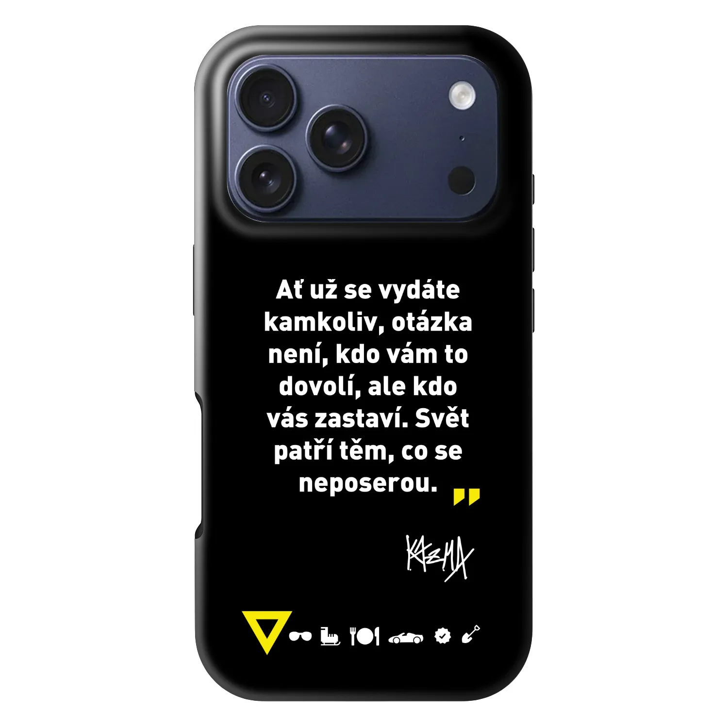 Picasee Fashion Case MagSafe Apple iPhone 18 Pro - Kazma - SVĚT PATŘÍ TĚM, CO SE NEPOSEROU