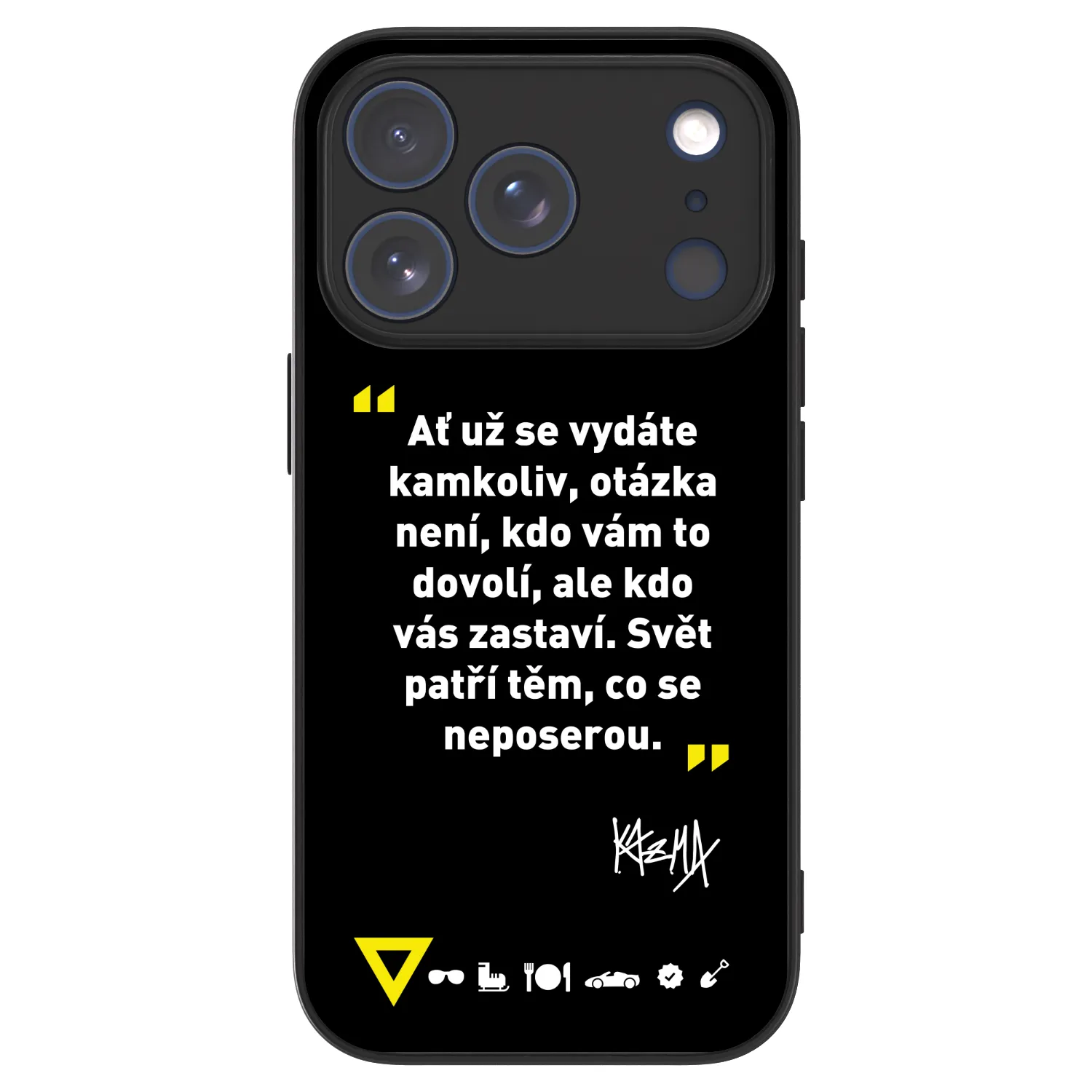 Picasee ULTIMATE CASE MagSafe pro Apple iPhone 18 Pro - Kazma - SVĚT PATŘÍ TĚM, CO SE NEPOSEROU