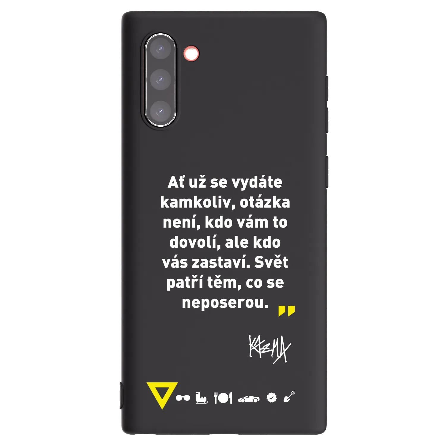 Picasee silikonový černý obal pro Samsung Galaxy Note 10 N970F - Kazma - SVĚT PATŘÍ TĚM, CO SE NEPOSEROU