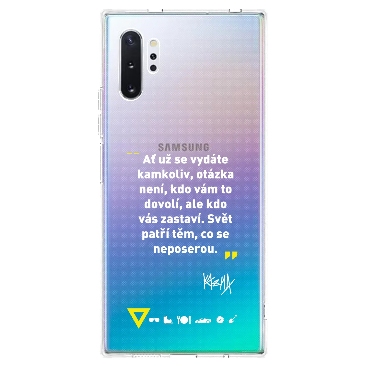 Picasee silikonový průhledný obal pro Samsung Galaxy Note 10+ N975F - Kazma - SVĚT PATŘÍ TĚM, CO SE NEPOSEROU