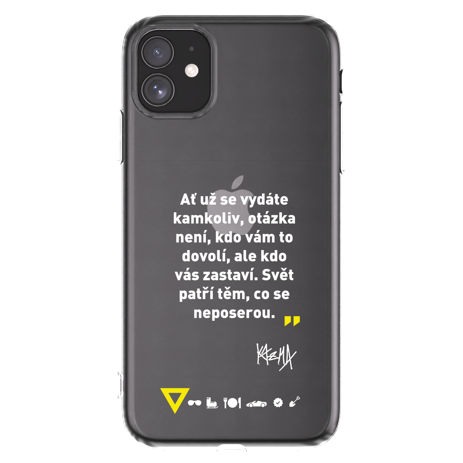 Picasee silikonový průhledný obal pro Apple iPhone 11 - Kazma - SVĚT PATŘÍ TĚM, CO SE NEPOSEROU