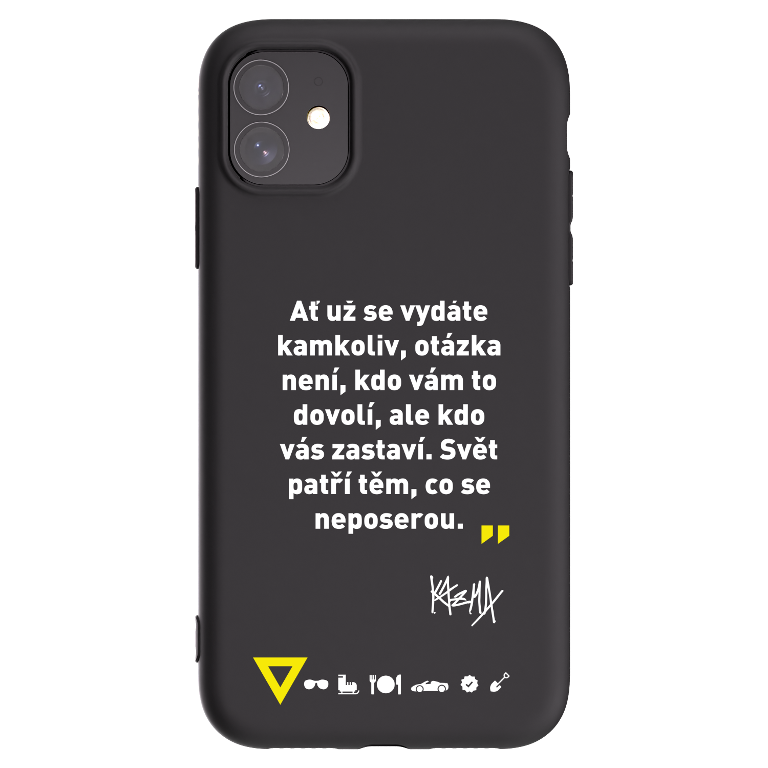 Picasee silikonový černý obal pro Apple iPhone 11 - Kazma - SVĚT PATŘÍ TĚM, CO SE NEPOSEROU