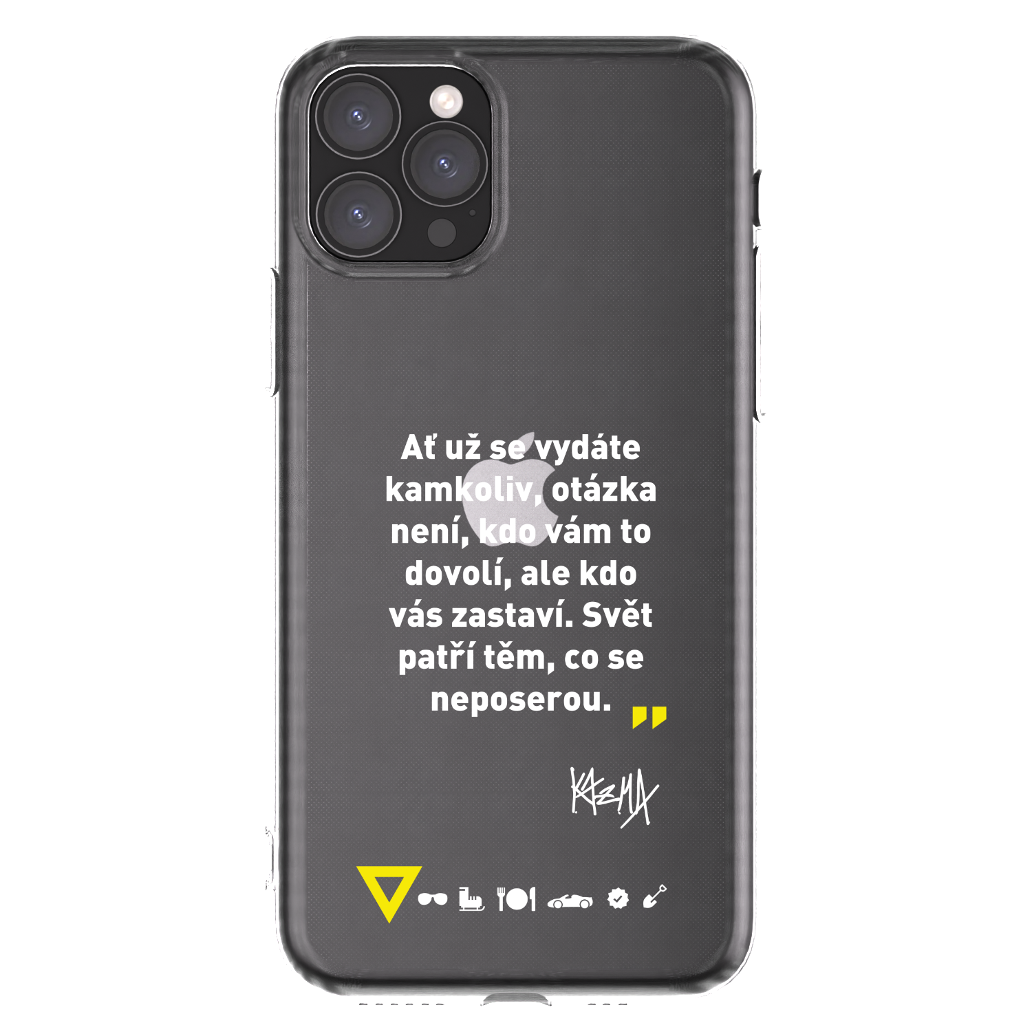 Picasee silikonový průhledný obal pro Apple iPhone 11 Pro - Kazma - SVĚT PATŘÍ TĚM, CO SE NEPOSEROU