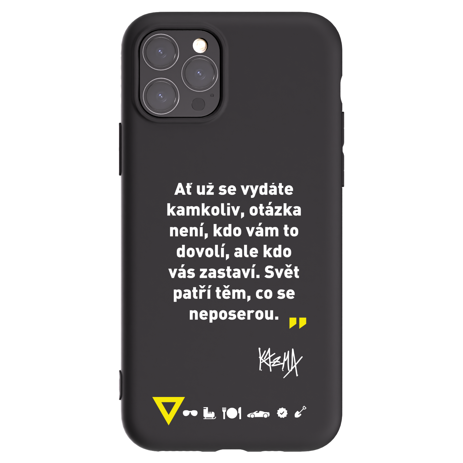Picasee silikonový černý obal pro Apple iPhone 11 Pro - Kazma - SVĚT PATŘÍ TĚM, CO SE NEPOSEROU