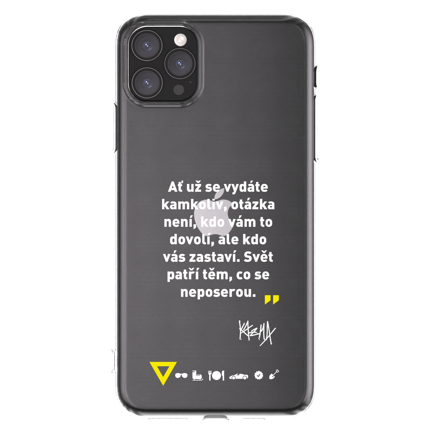 Picasee silikonový průhledný obal pro Apple iPhone 11 Pro Max - Kazma - SVĚT PATŘÍ TĚM, CO SE NEPOSEROU