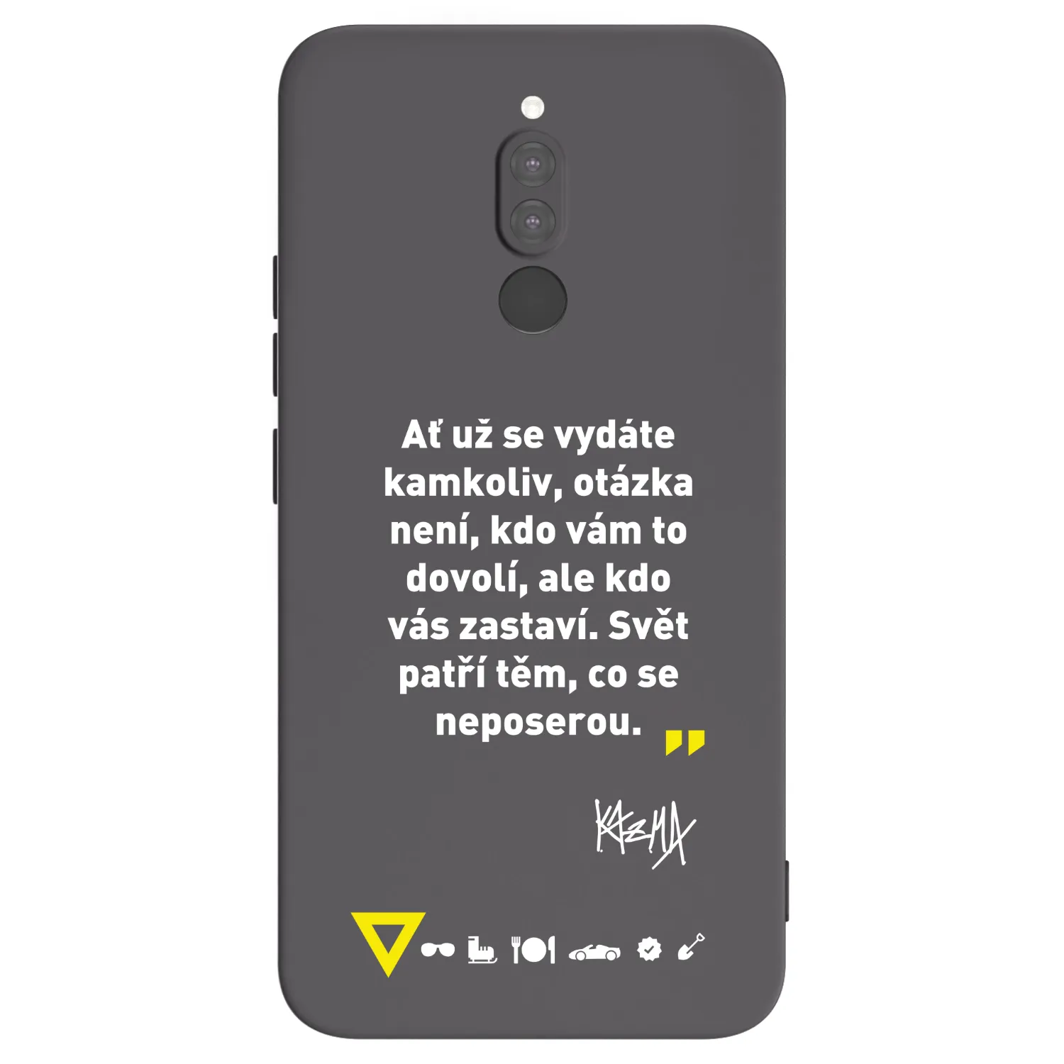 Picasee silikonový černý obal pro Xiaomi Redmi 8 - Kazma - SVĚT PATŘÍ TĚM, CO SE NEPOSEROU