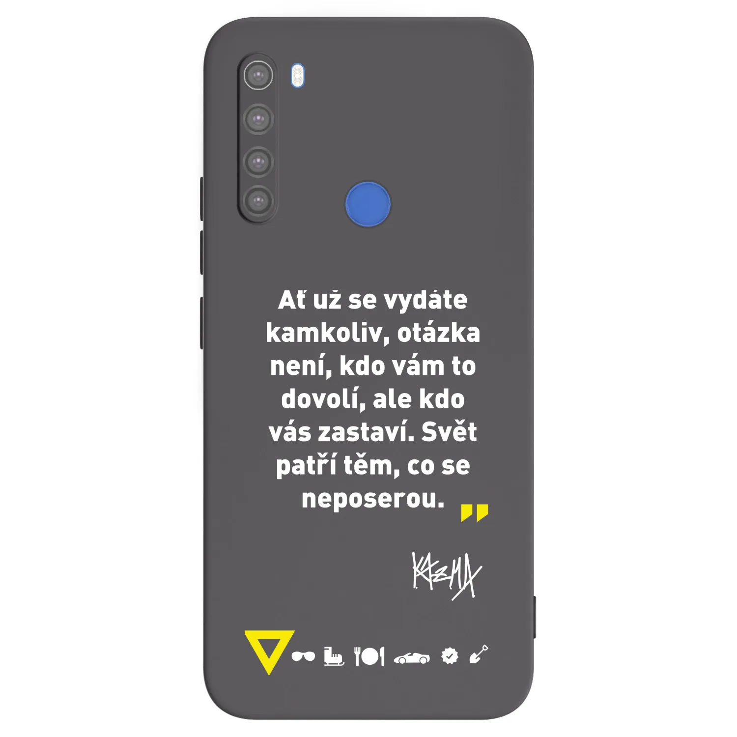 Picasee silikonový černý obal pro Xiaomi Redmi Note 8T - Kazma - SVĚT PATŘÍ TĚM, CO SE NEPOSEROU