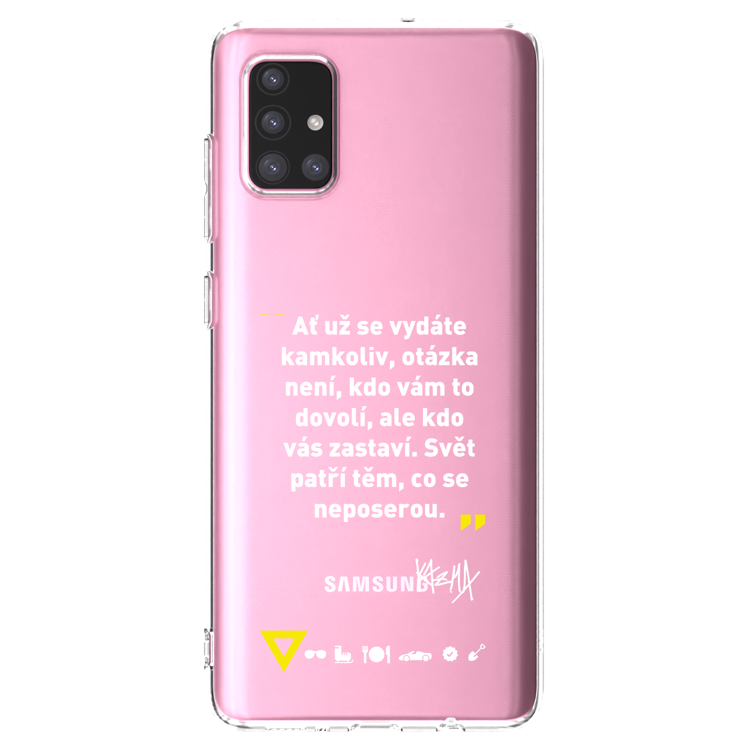 Picasee silikonový průhledný obal pro Samsung Galaxy A71 A715F - Kazma - SVĚT PATŘÍ TĚM, CO SE NEPOSEROU