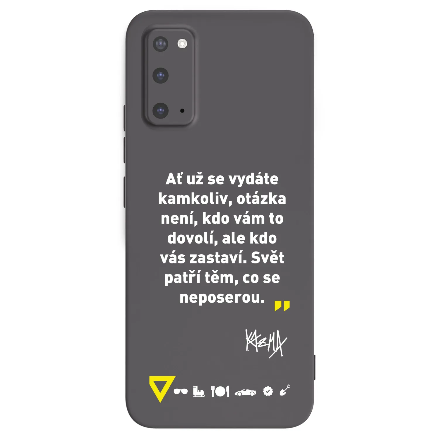 Picasee silikonový černý obal pro Samsung Galaxy S20 G980F - Kazma - SVĚT PATŘÍ TĚM, CO SE NEPOSEROU