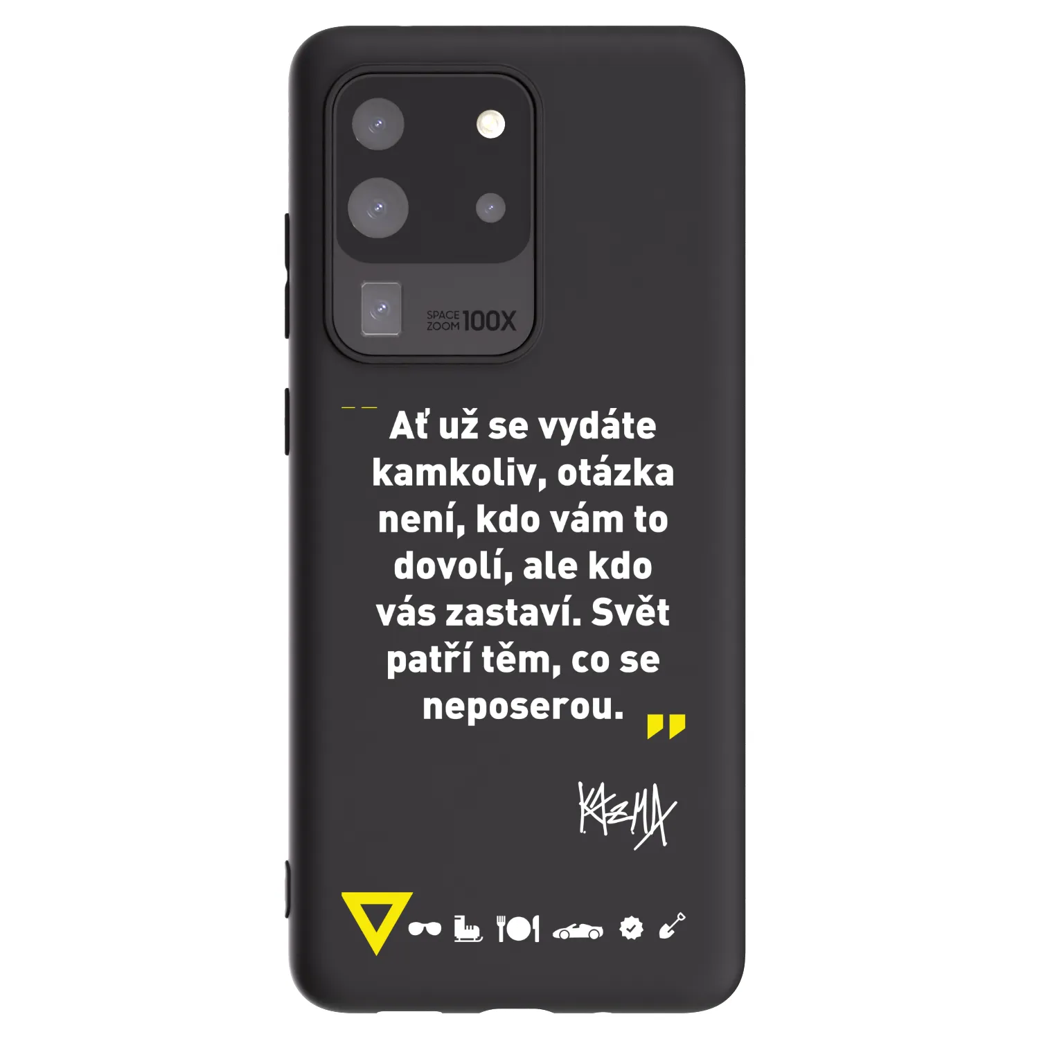 Picasee silikonový černý obal pro Samsung Galaxy S20 Ultra 5G G988F - Kazma - SVĚT PATŘÍ TĚM, CO SE NEPOSEROU