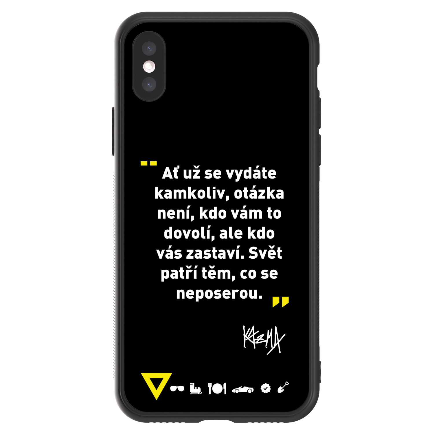 Picasee ULTIMATE CASE pro Apple iPhone X/XS - Kazma - SVĚT PATŘÍ TĚM, CO SE NEPOSEROU