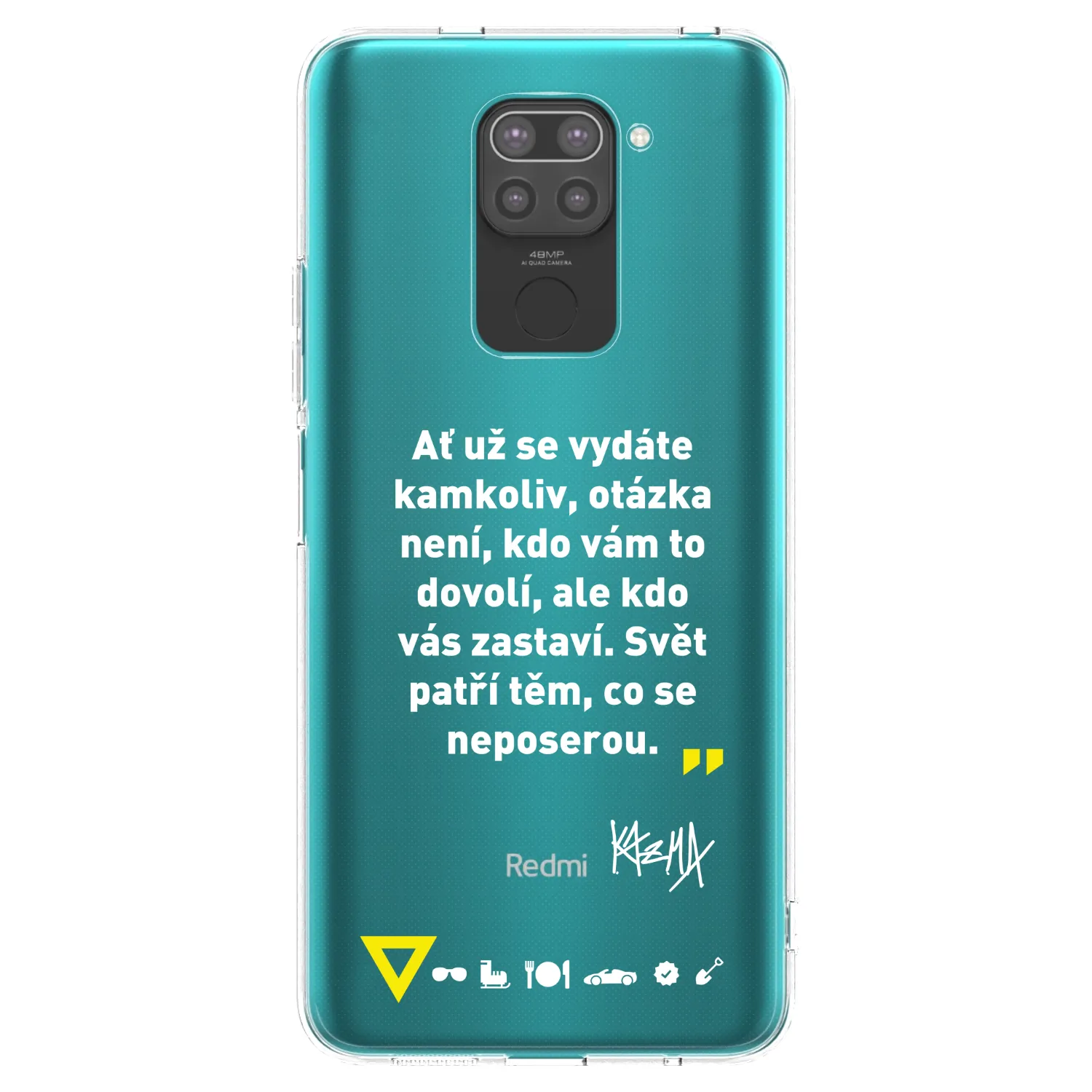 Picasee silikonový černý obal pro Xiaomi Redmi Note 9 - Kazma - SVĚT PATŘÍ TĚM, CO SE NEPOSEROU