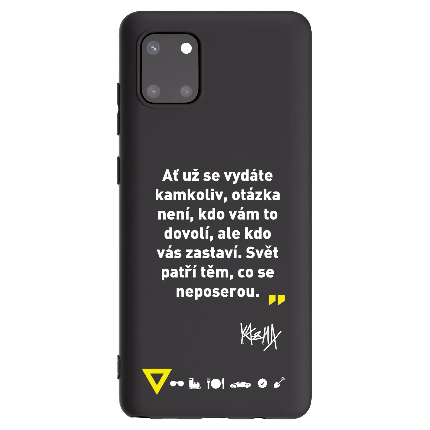 Picasee silikonový černý obal pro Samsung Galaxy Note 10 Lite N770F - Kazma - SVĚT PATŘÍ TĚM, CO SE NEPOSEROU