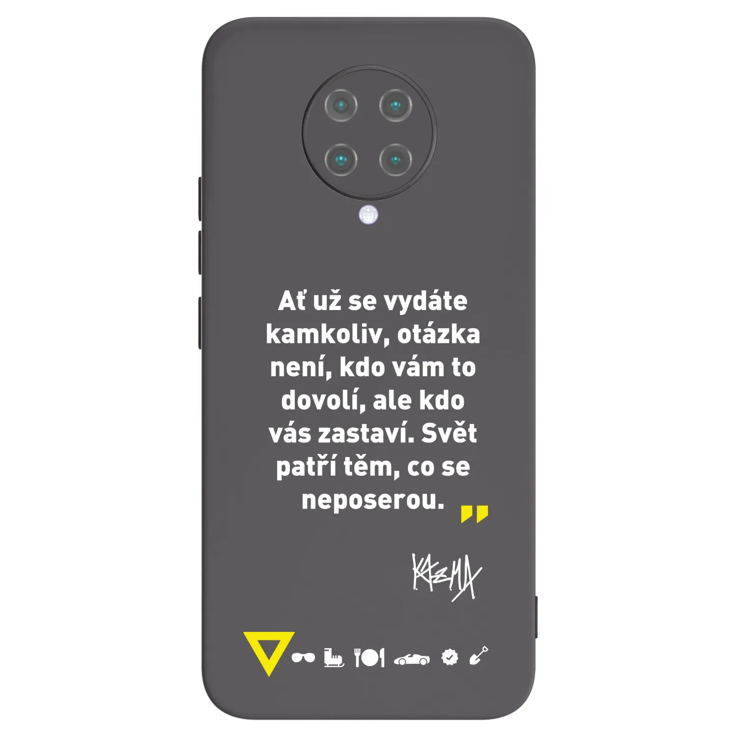 Picasee silikonový černý obal pro Xiaomi Poco F2 Pro - Kazma - SVĚT PATŘÍ TĚM, CO SE NEPOSEROU