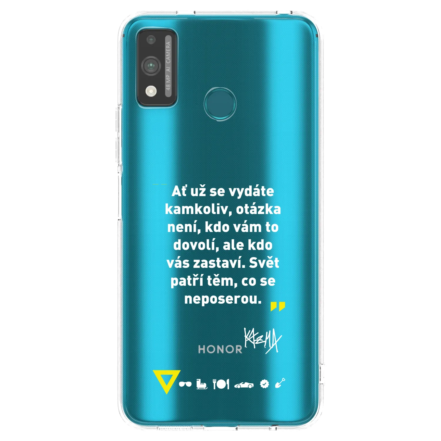 Picasee silikonový průhledný obal pro Honor 9X Lite - Kazma - SVĚT PATŘÍ TĚM, CO SE NEPOSEROU