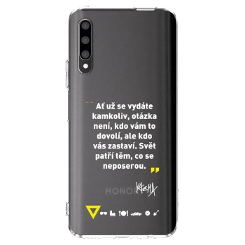 Picasee silikonový průhledný obal pro Honor 9X Pro - Kazma - SVĚT PATŘÍ TĚM, CO SE NEPOSEROU