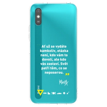 Picasee silikonový průhledný obal pro Xiaomi Redmi 9A - Kazma - SVĚT PATŘÍ TĚM, CO SE NEPOSEROU