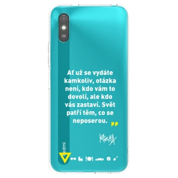Picasee silikonový černý obal pro Xiaomi Redmi 9A - Kazma - SVĚT PATŘÍ TĚM, CO SE NEPOSEROU
