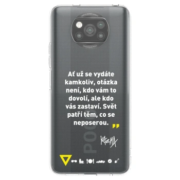 Picasee silikonový černý obal pro Xiaomi Poco X3 - Kazma - SVĚT PATŘÍ TĚM, CO SE NEPOSEROU