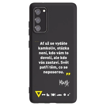 Picasee silikonový černý obal pro Samsung Galaxy S20 FE - Kazma - SVĚT PATŘÍ TĚM, CO SE NEPOSEROU