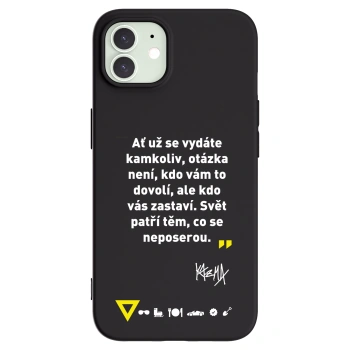 Picasee silikonový černý obal pro Apple iPhone 12 - Kazma - SVĚT PATŘÍ TĚM, CO SE NEPOSEROU