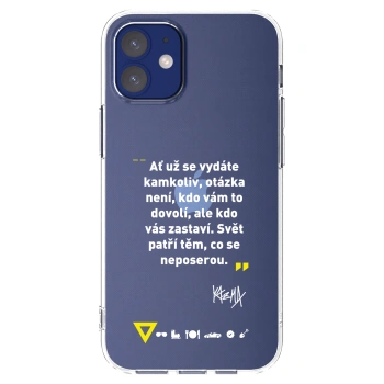 Picasee silikonový průhledný obal pro Apple iPhone 12 mini - Kazma - SVĚT PATŘÍ TĚM, CO SE NEPOSEROU